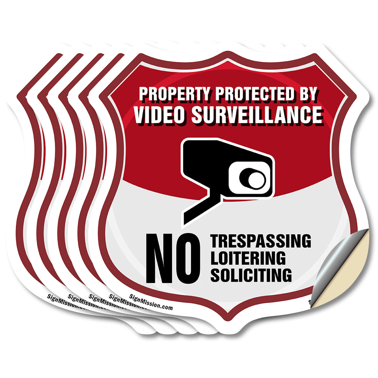 Video Surveillance Property Protected By Video Surveillance. No Trespassing Loitering Soliciting