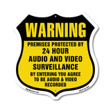 Warning Premises Protected By 24 Hour Audio And Video Surveillance By Entering You Agree To Be Audio & Video Recorded