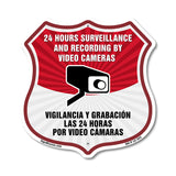 Bilingual 24 Hour Surveillance 24 Hour Surveillance And Recording By Video Cameras Vigilancia Y Grabacion (English / Spanish)