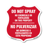 Bilingual No Spray Do Not Spray No Chemicals Or Fertilizers On This Property No Pulverizar (English / Spanish)