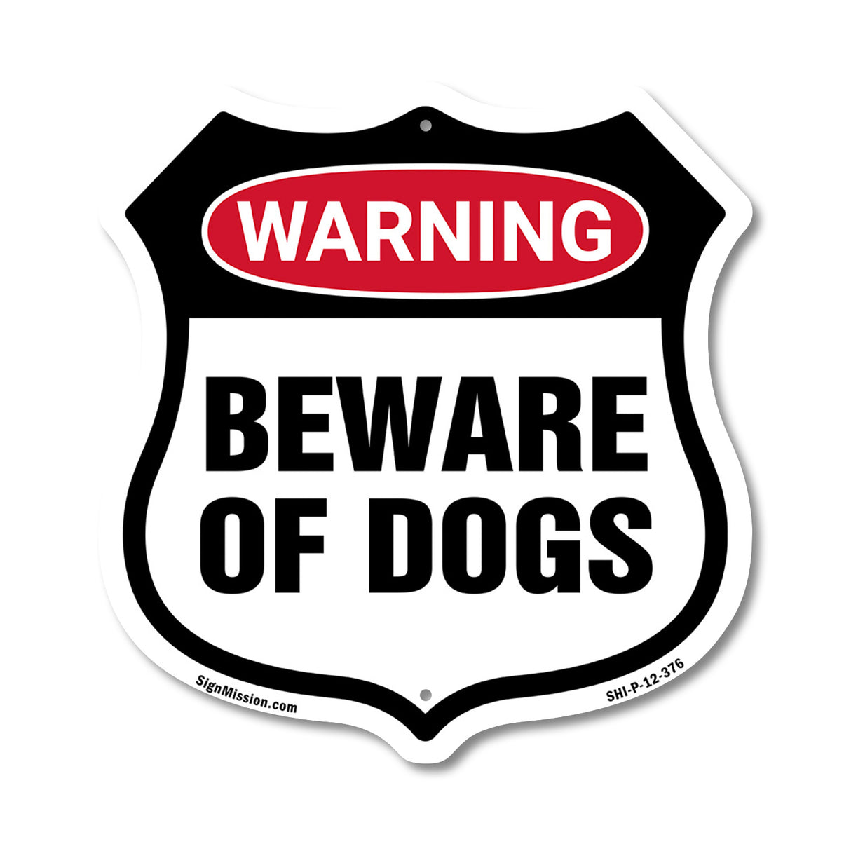 Dog Warning Shield Sign Beware Of Dogs