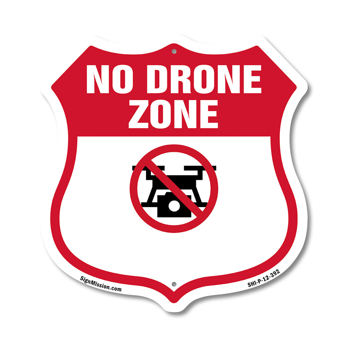 No Drone Shield Sign No Drone Zone From Federal State And Local Aviation Authorities