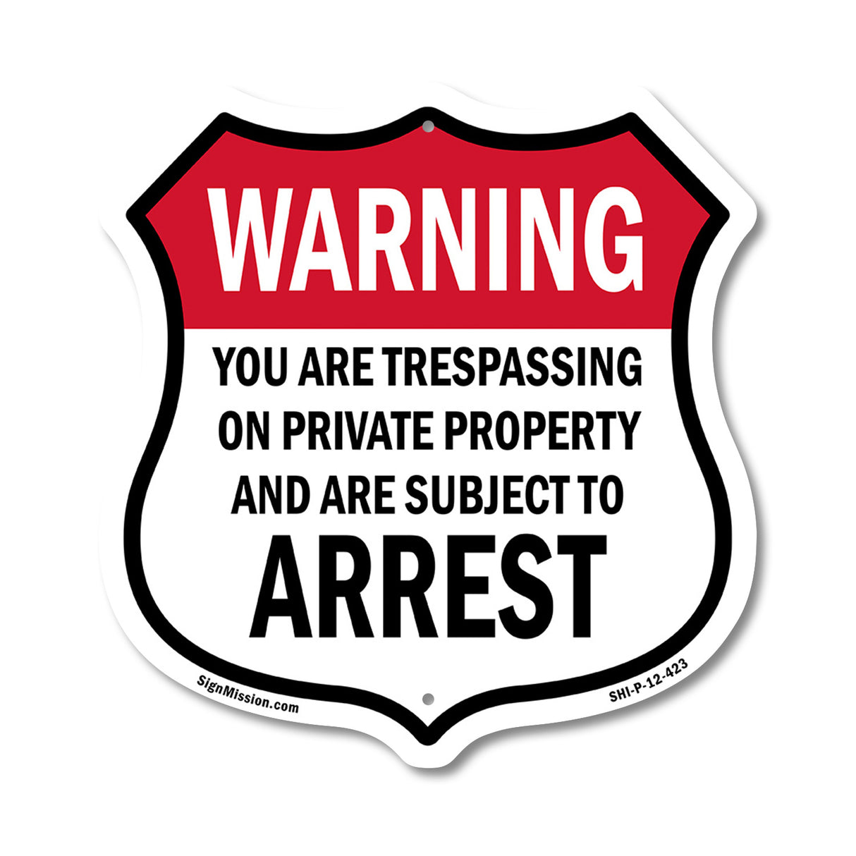No Trespassing Warning You Are Trespassing On Private Property And Are Subject To Arrest