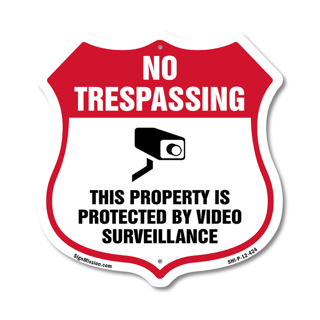 No Trespassing Shield Sign This Property Is Protected By Video Surveillance
