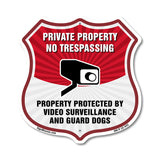 Private Property No Trespassing Property Protected By Video Surveillance And Guard Dogs