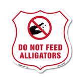 Alligator Warning Shield Sign Do Not Feed Alligators