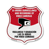 Bilingual 24 Hour Surveillance 24 Hour Surveillance And Recording By Video Cameras Vigilancia Y Grabacion (English / Spanish)