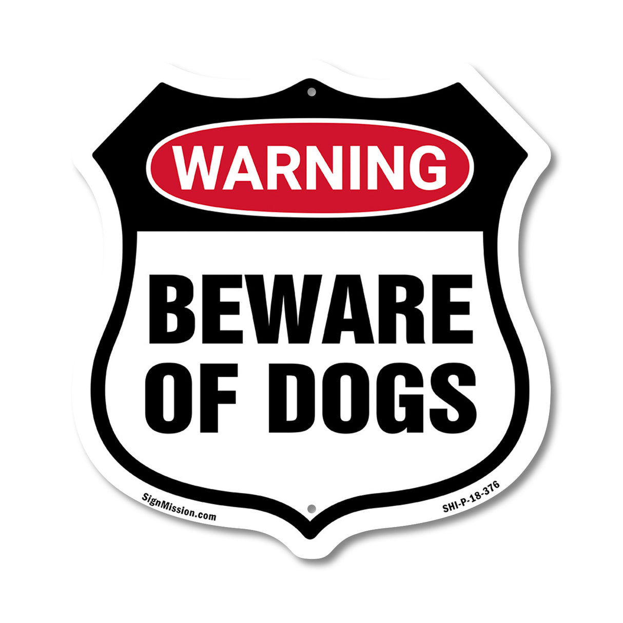Dog Warning Shield Sign Beware Of Dogs