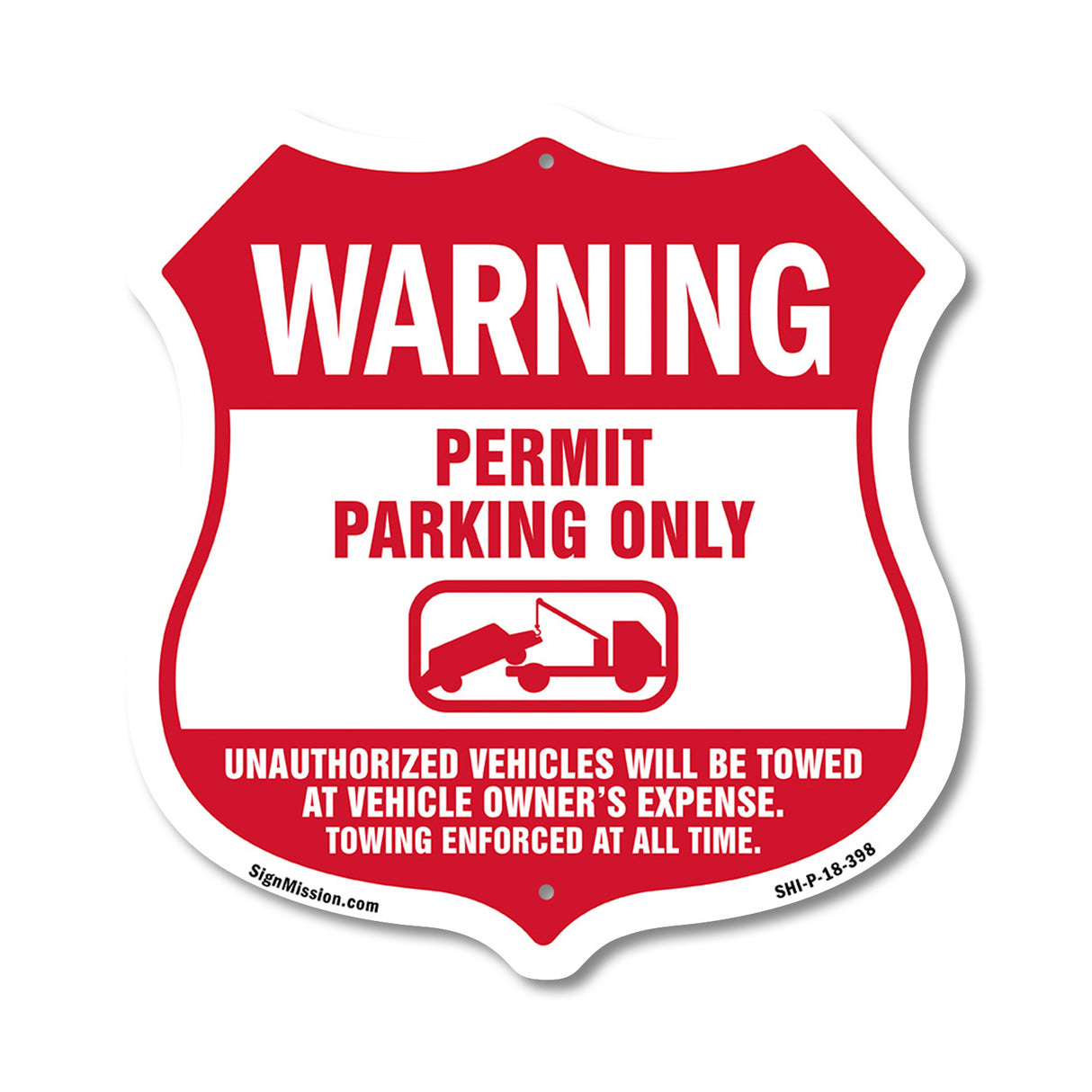 No Parking Without Permit Warning Permit Parking Only Unauthorized Vehicles Will Be Towed At Vehicle Owners Expense