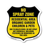No Spray Shield Sign No Spray Zone Residential Area Organic Garden Children And Pets