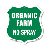 No Spray Shield Sign Organic Farm