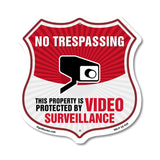 No Trespassing Shield Sign This Property Is Protected By Video Surveillance