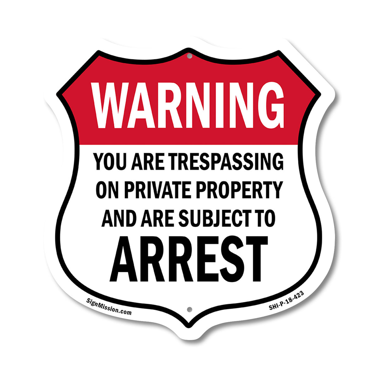 No Trespassing Warning You Are Trespassing On Private Property And Are Subject To Arrest