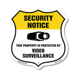 Security Notice Shield Sign This Property Is Protected By Video Surveillance