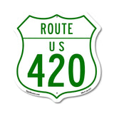 Route Marker Shield Sign Us 420