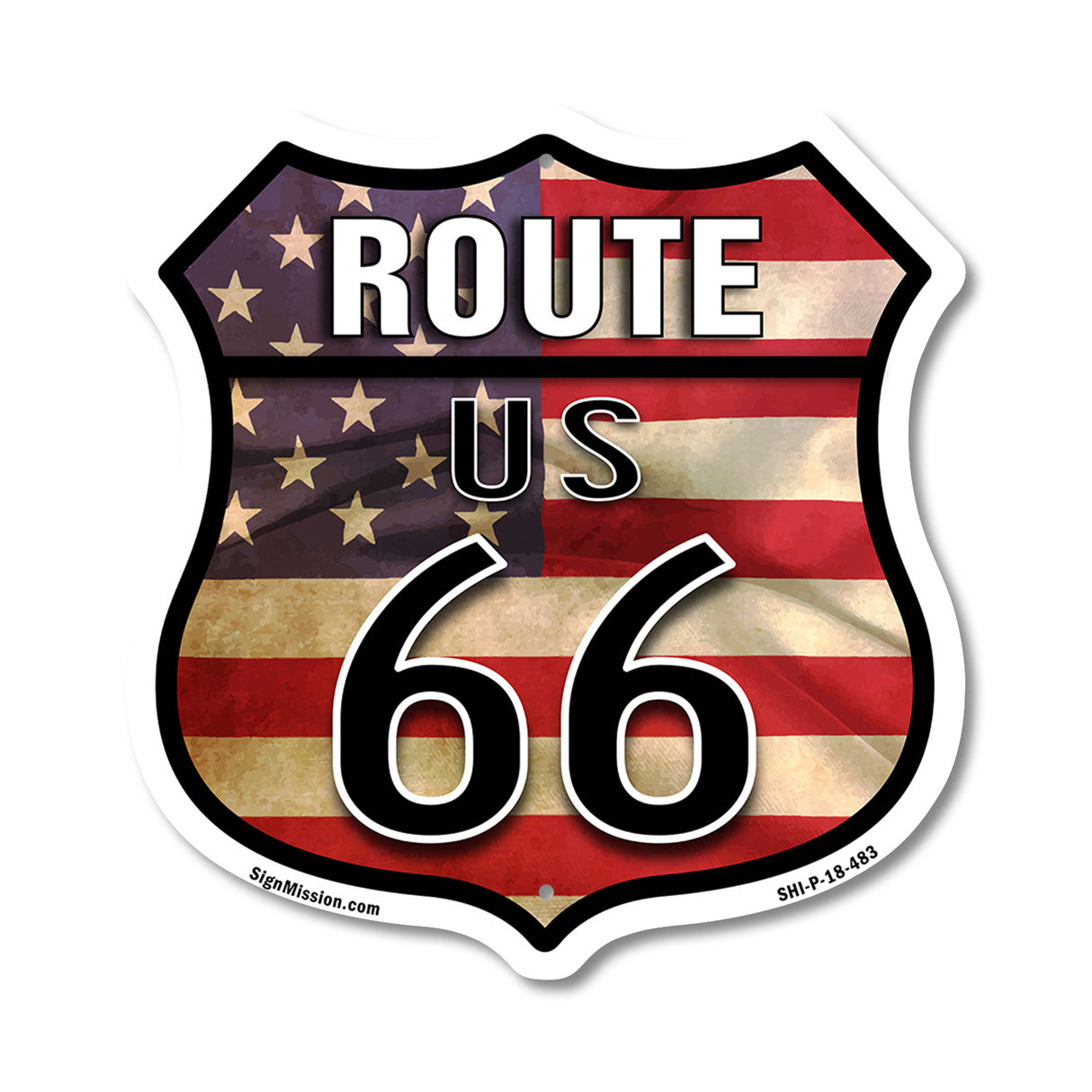 Route Us 66 Flag