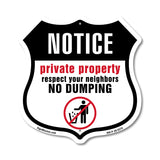 Notice Private Property Respect Your Neighbors No Dumping