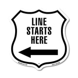 Line Starts Here Left