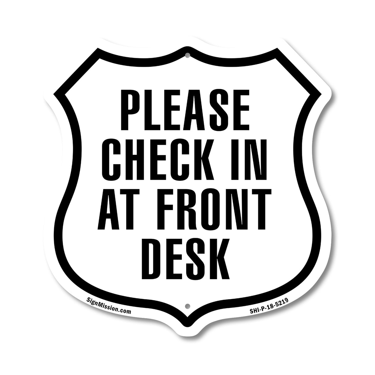 Please Check In At Front Desk
