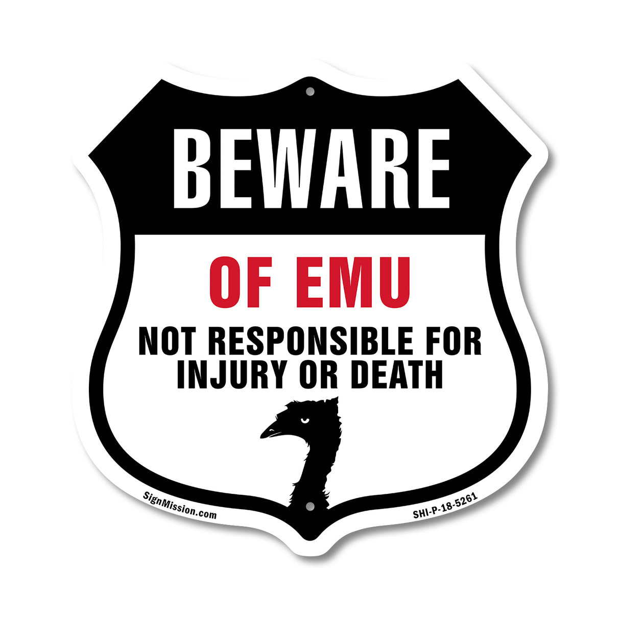 Beware Of Emus Not Responsible For Injury Or Death