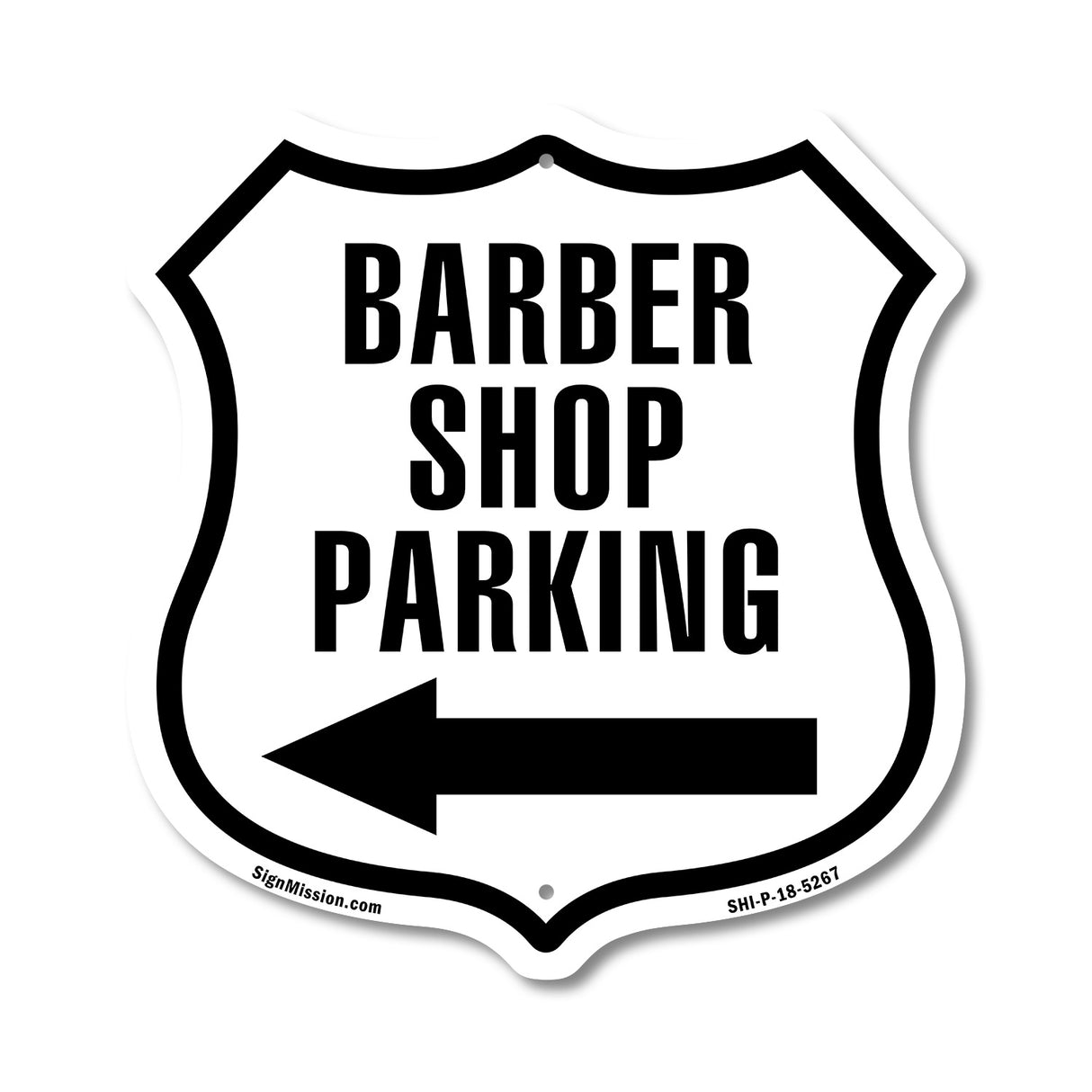 Barber Shop Parking Right Arrow
