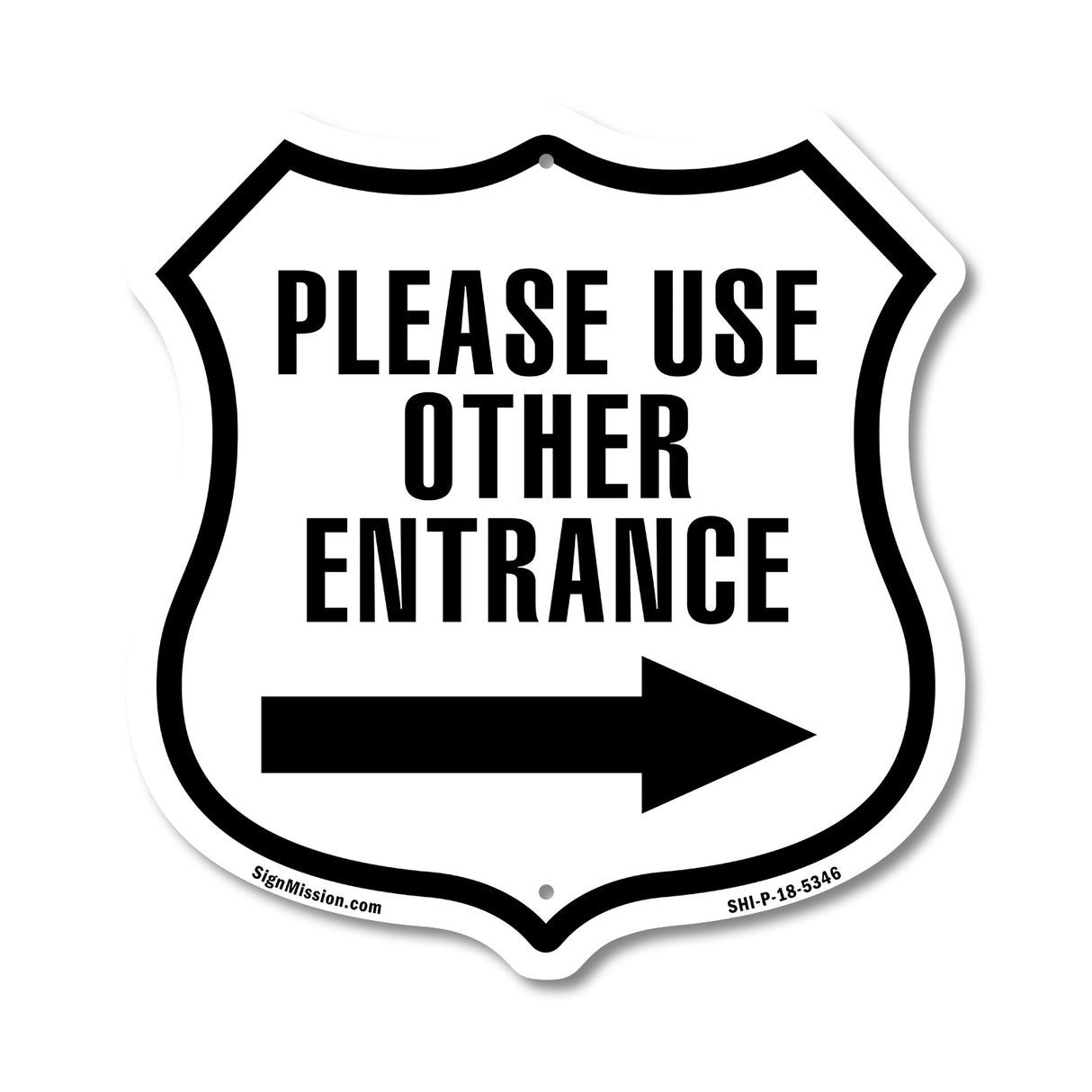 Please Use Other Entrance Right