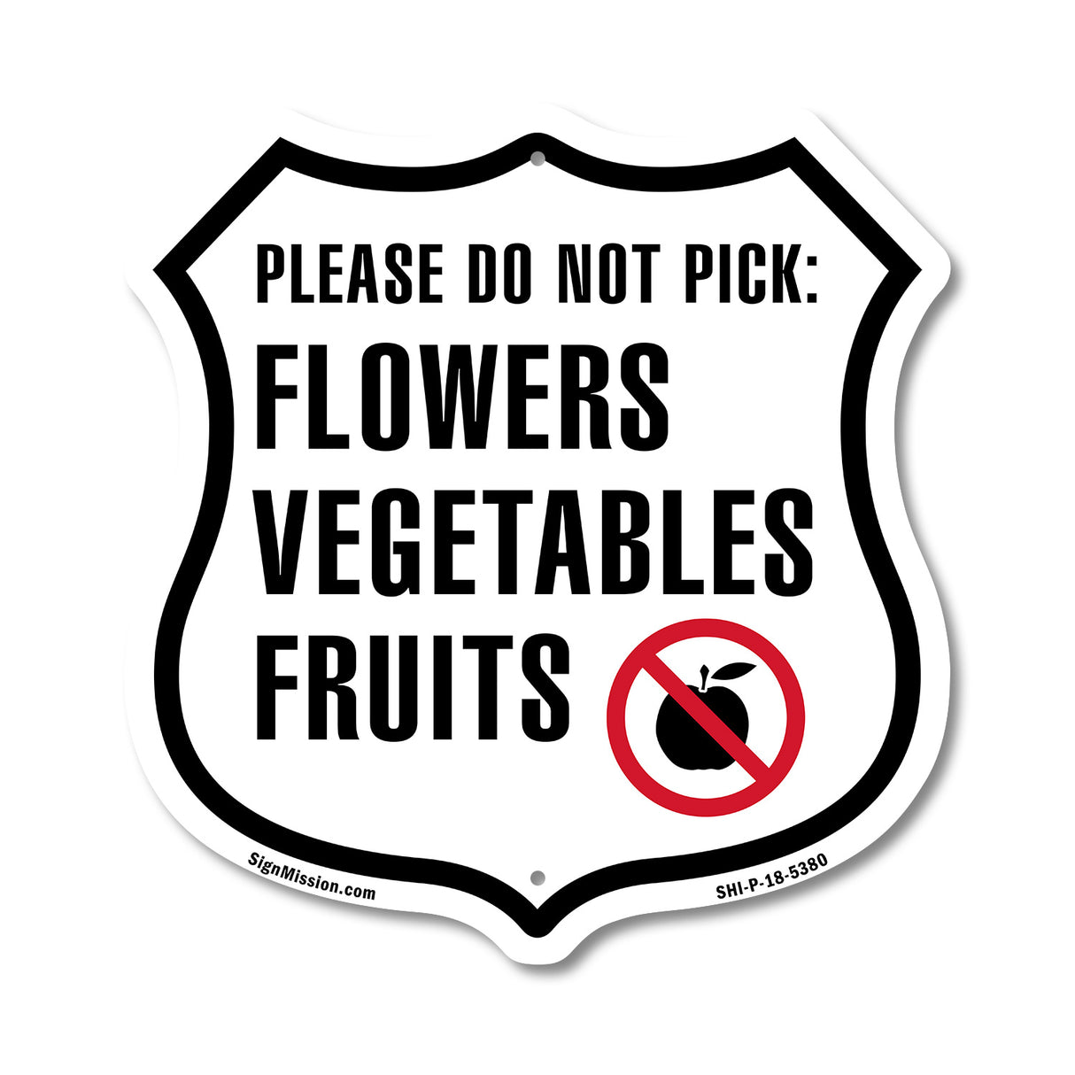 Please Do Not Pick Flowers Vegetables Fruits
