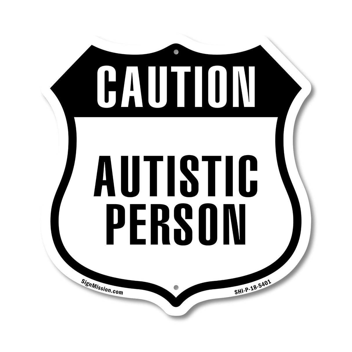 Caution Autistic Person