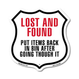 Lost and Found Put Items Back In Bin After Going Through It