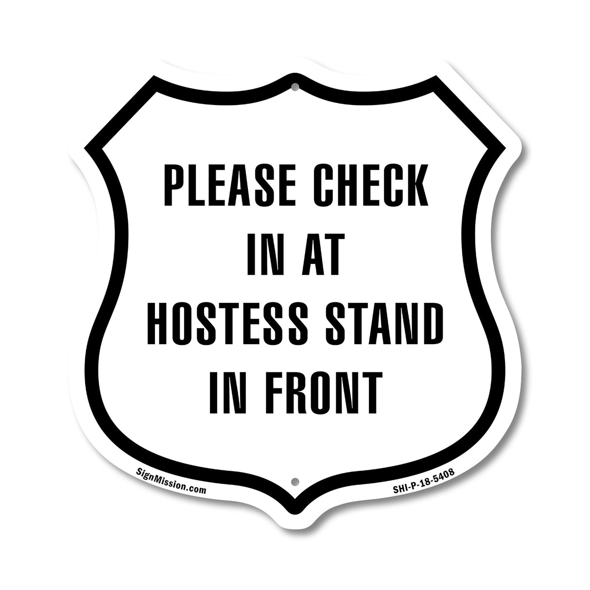 Please Check In At Hostess Stand At Front