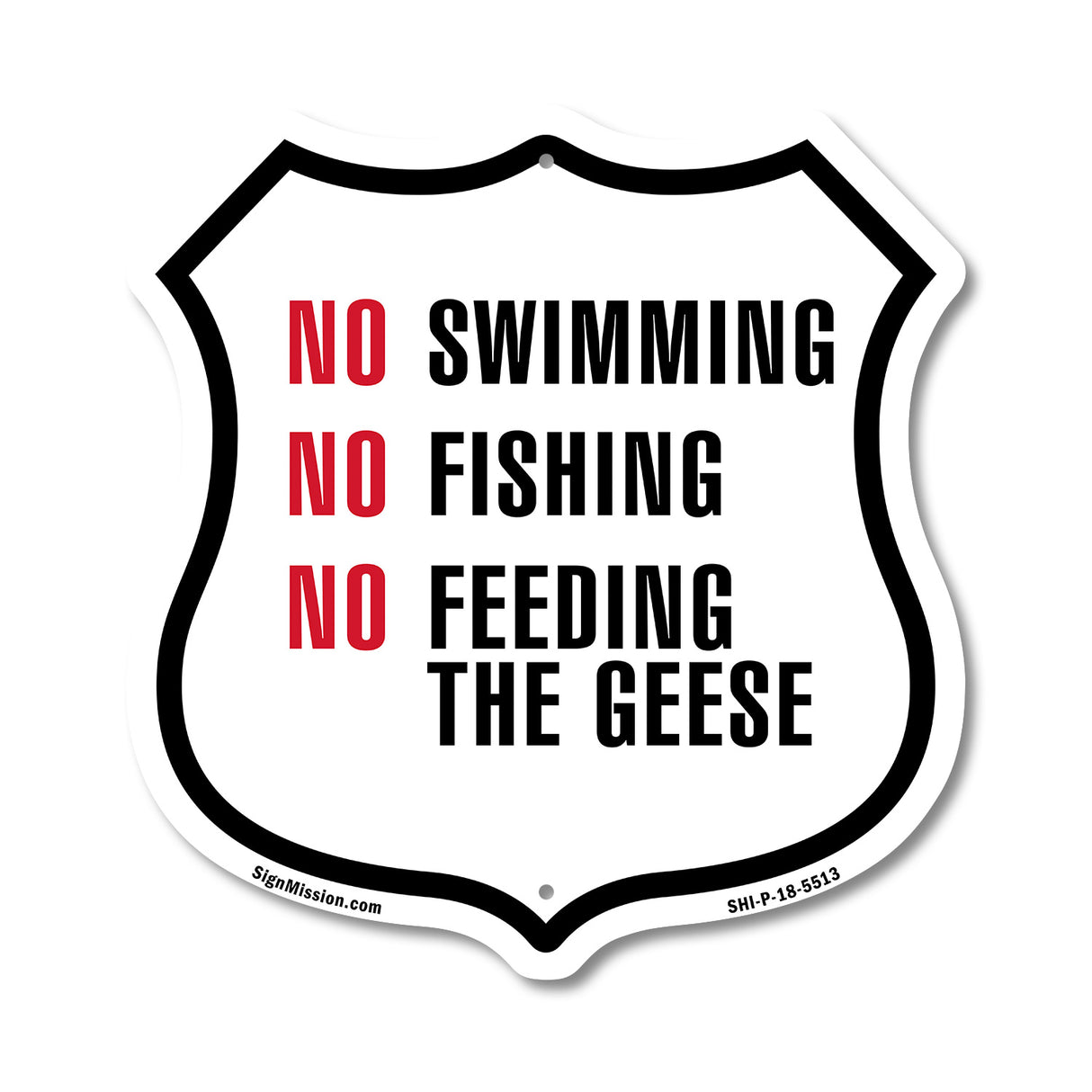 No Swimming No Fishing No Feeding The Geese