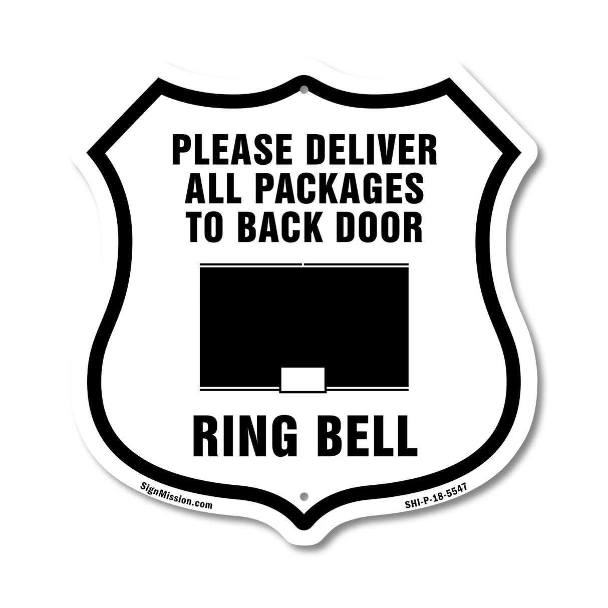 Please Deliver All Packages To Back Door Ring Bell