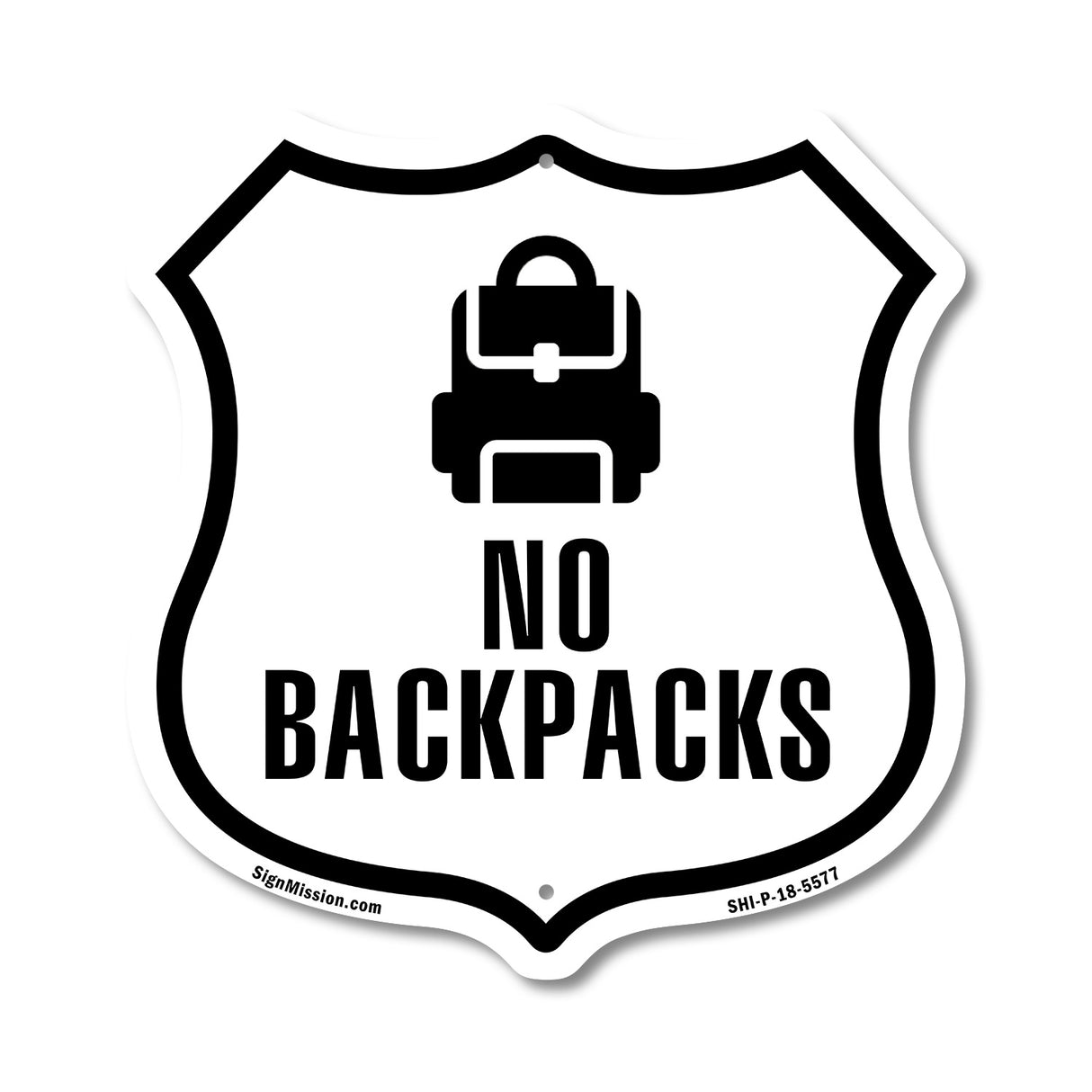No Backpacks