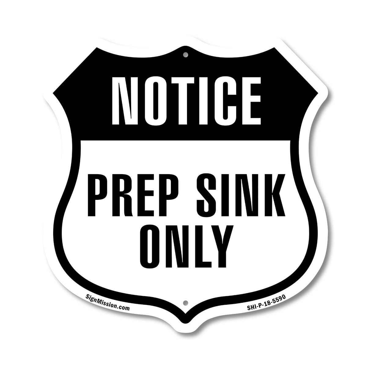 Notice Prep Sink Only