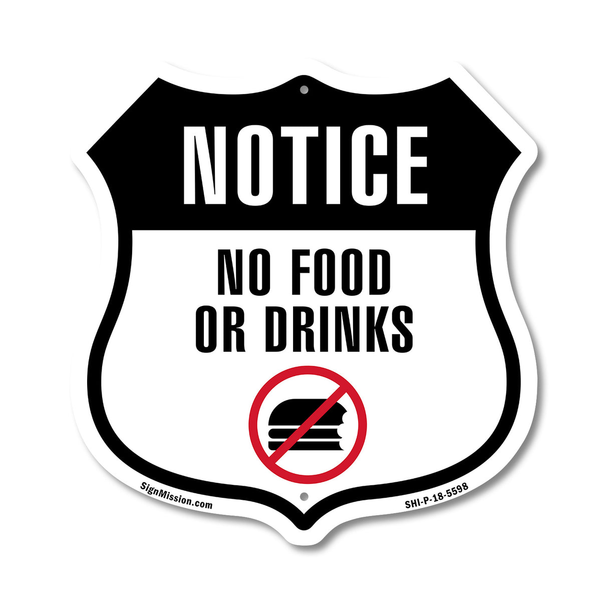 Notice No Food Or Drinks