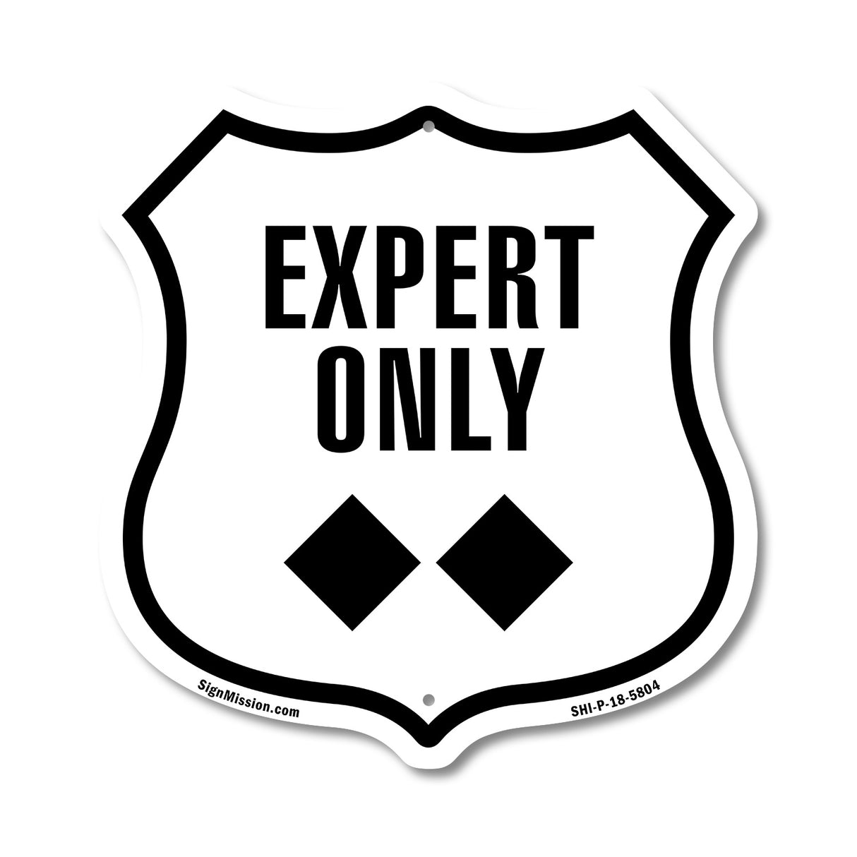 Expert Only Trail Ski Slope