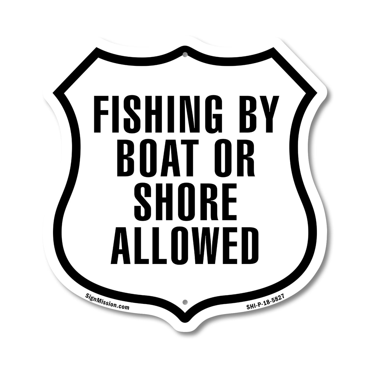 Fishing by Boat or Shore Allowed
