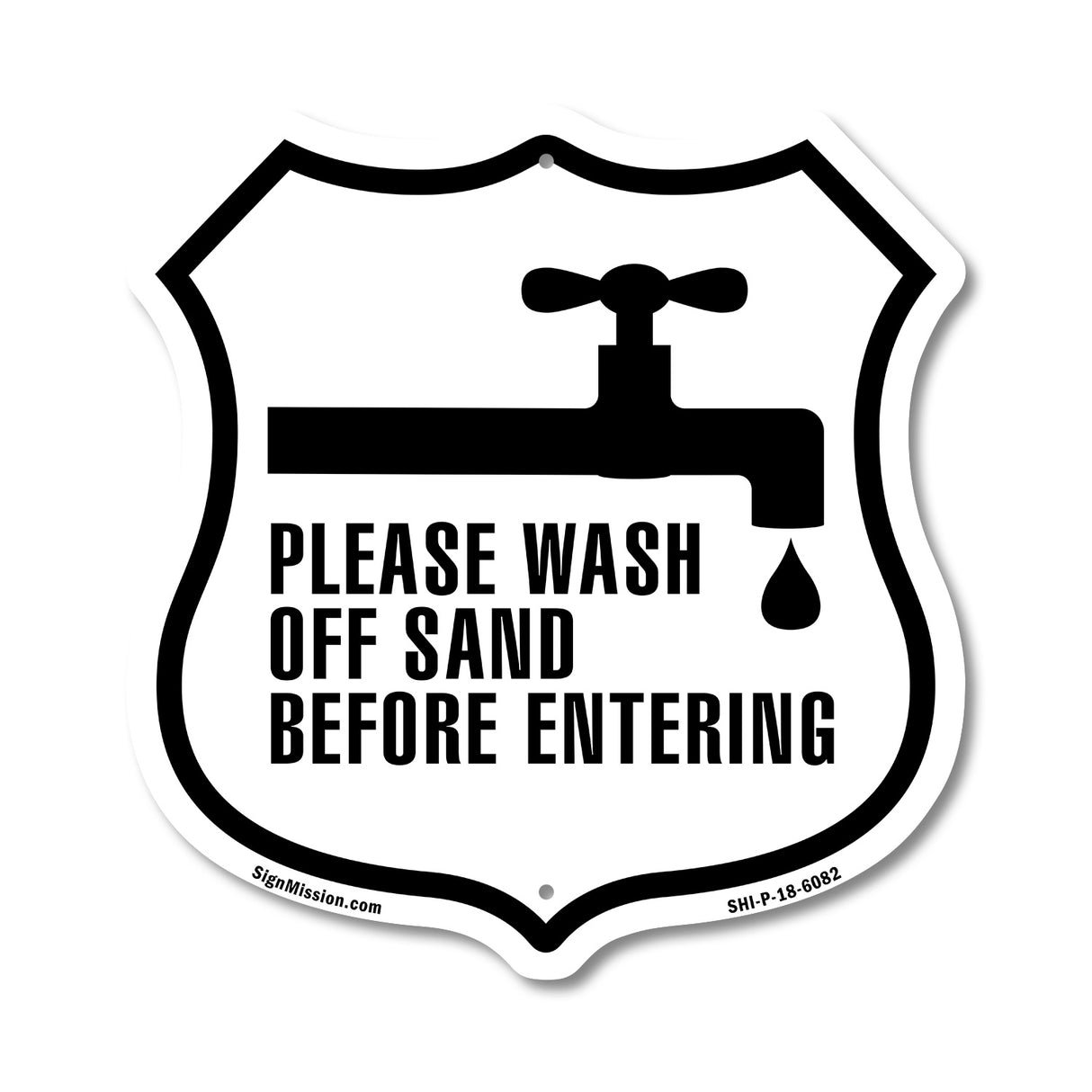 Please Wash Off Sand Before Entering