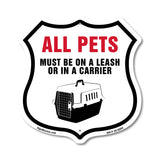 All Pets Must Be On Leash Or In Carrier