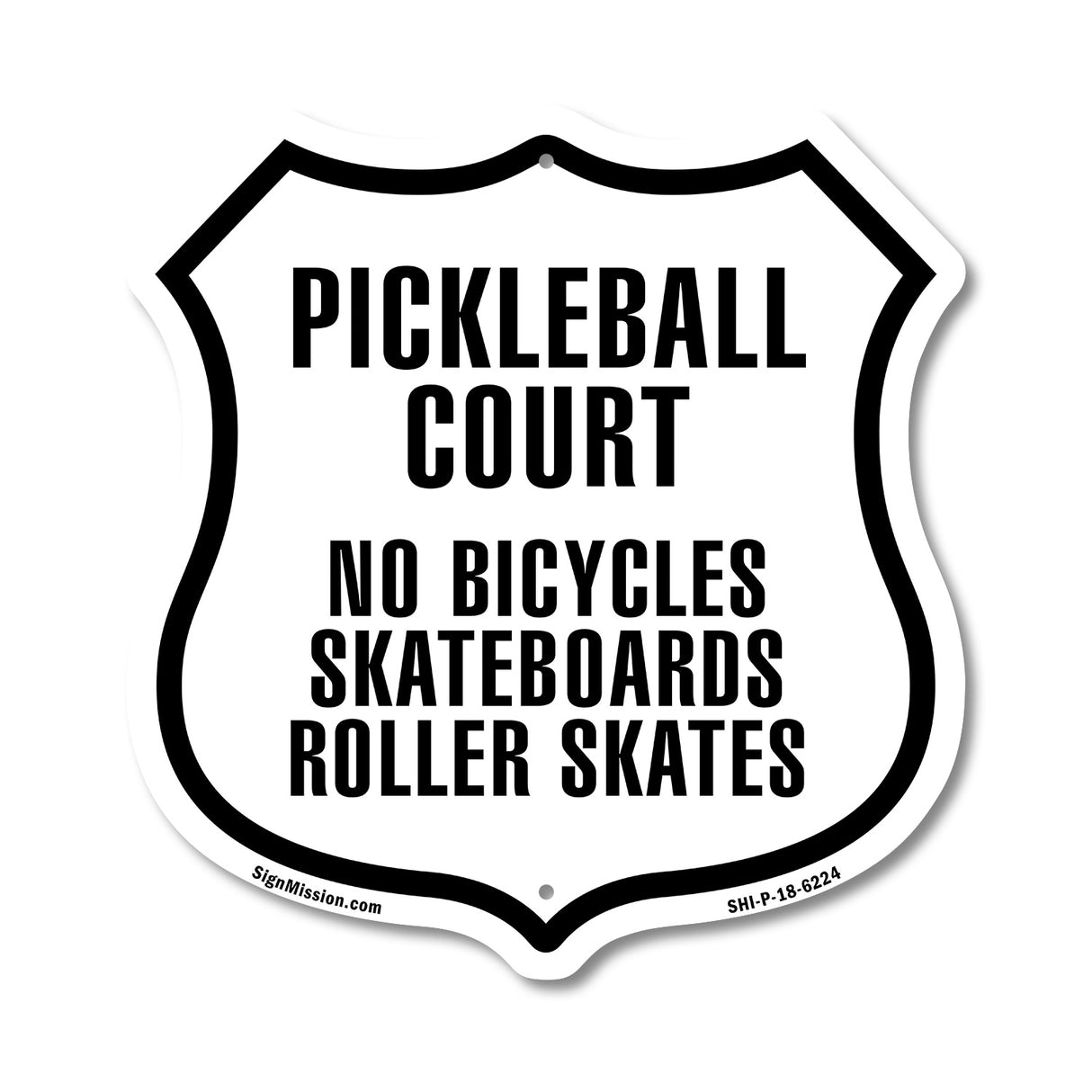 Pickleball Court No Bicycles Skateboards Rollerskates