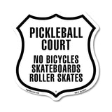 Pickleball Court No Bicycles Skateboards Rollerskates