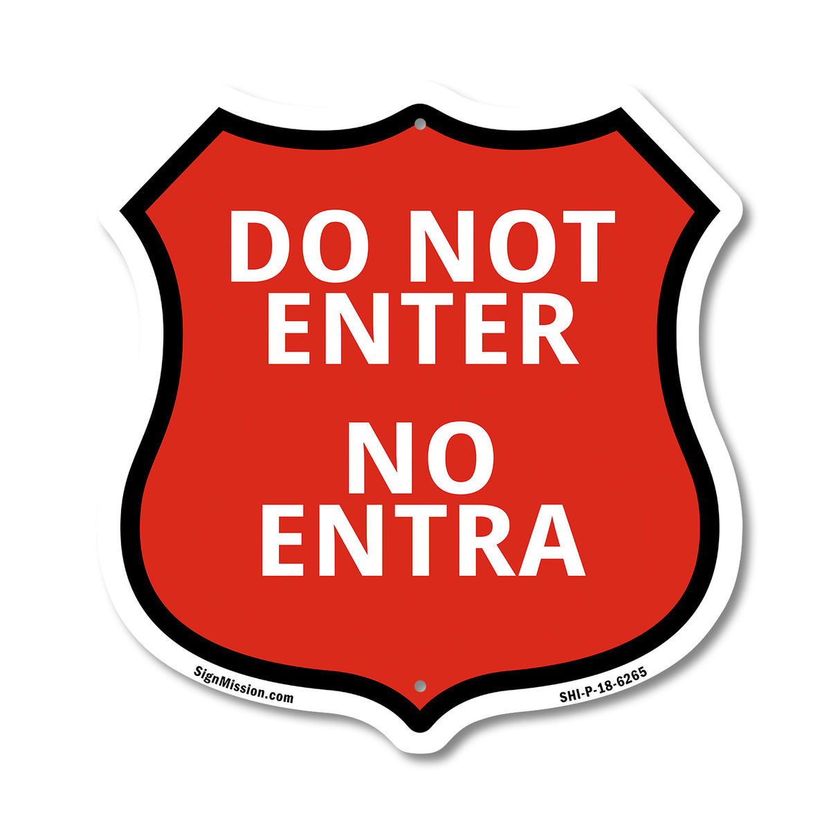 Do Not Enter Bilingual English / Spanish