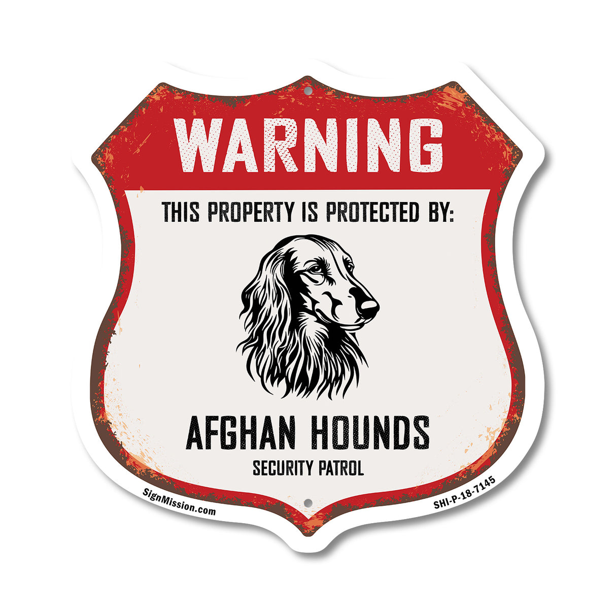 Warning This Property is Protected by Afghan Hounds