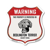 Warning This Property is Protected by Bedlington Terrier