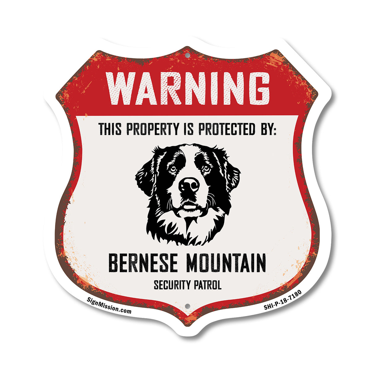 Warning This Property is Protected by Bernese Mountain
