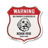 Warning This Property is Protected by Bichon Frise