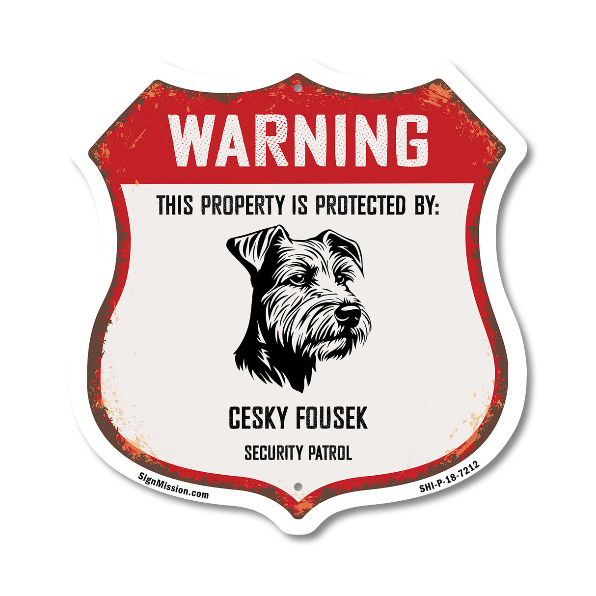 Warning This Property is Protected by Cesky Fousek