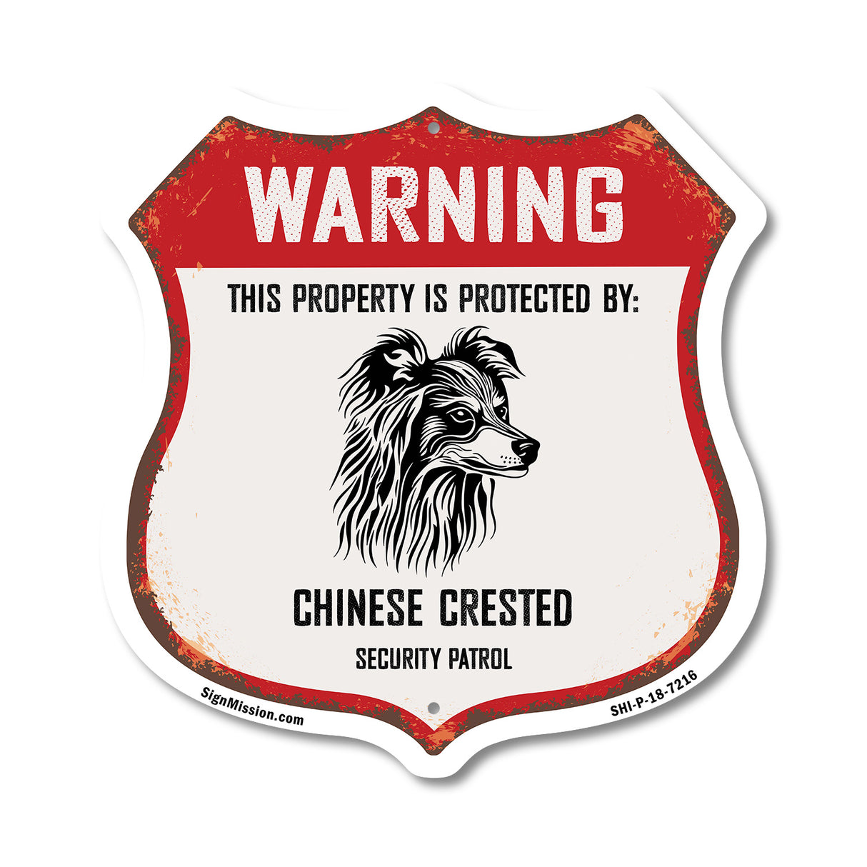 Warning This Property is Protected by Chinese Crested