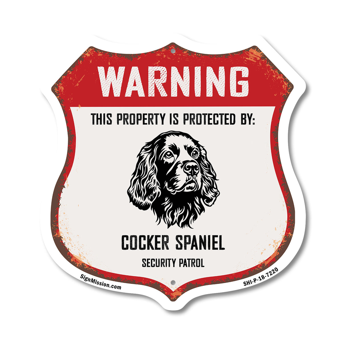 Warning This Property is Protected by Cocker Spaniel