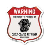Warning This Property is Protected by Curly-Coated Retriever